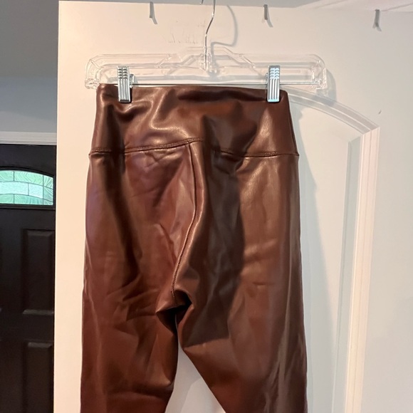 Brown Faux Leather Leggings - Picture 4 of 5